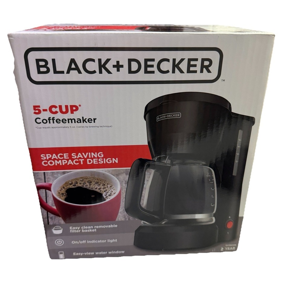 BLACK+DECKER 5-Cup Coffeemaker Black DCM600B
